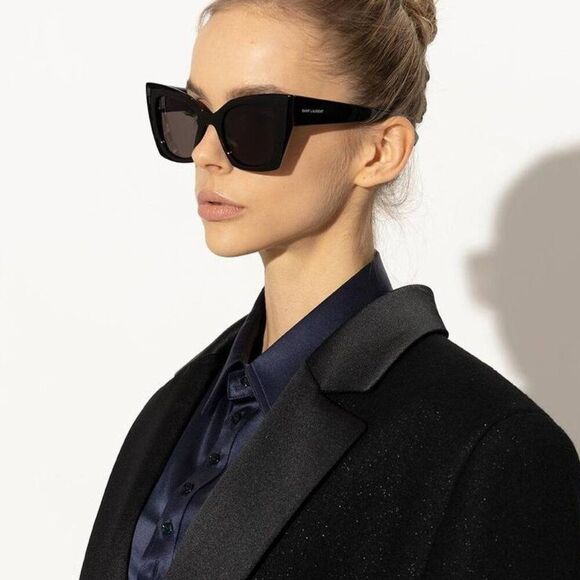 ?️ New Saint Laurent SL552 008 Sunglasses - Dark Havana Frame, Grey Lenses main image 4